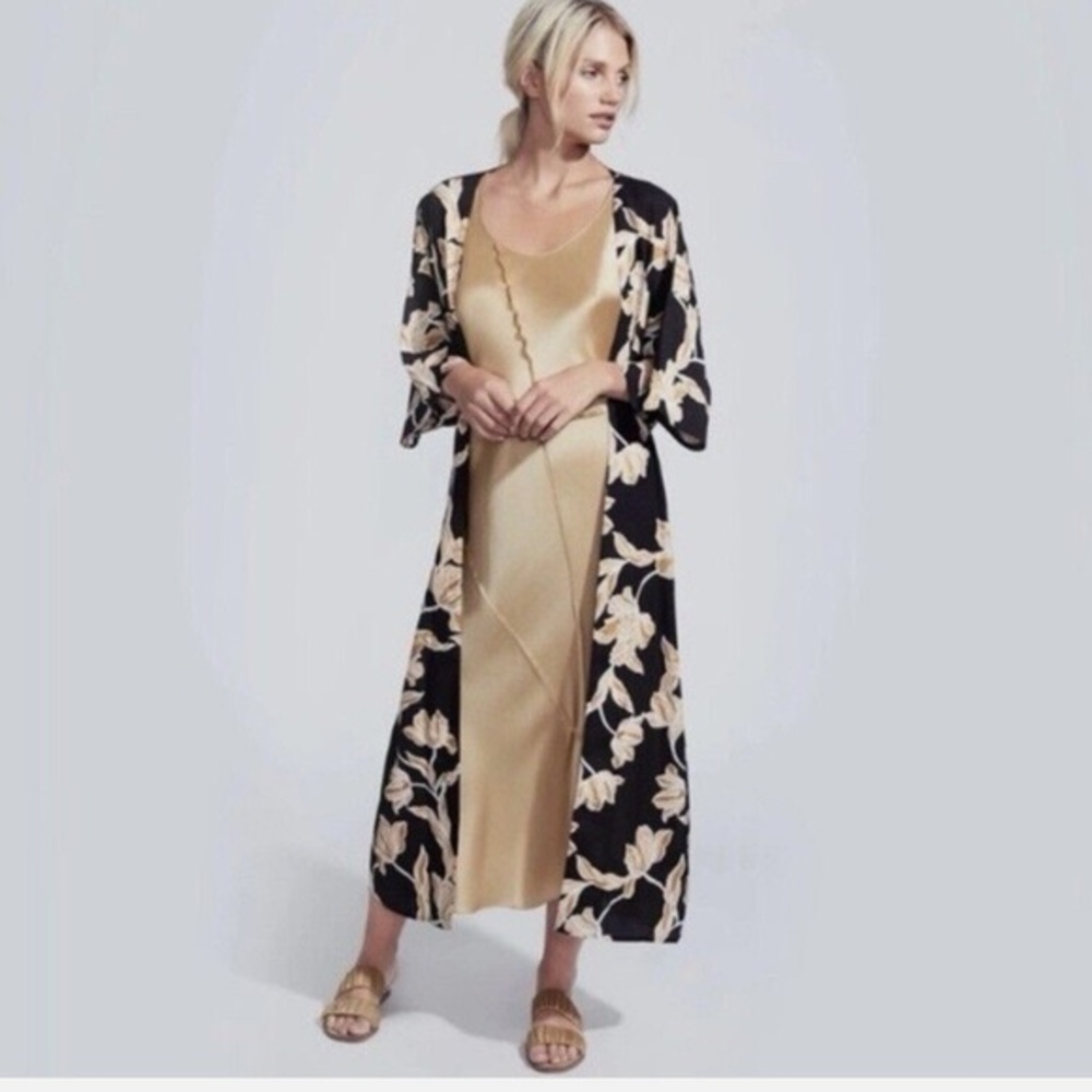 Maison Du Soir Womens Floral Kimono Duster Belted… - image 4